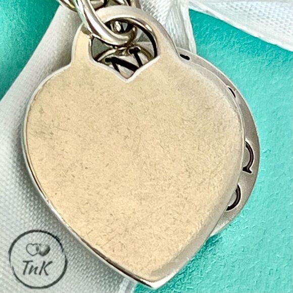 Vintage Tiffany Heart Tag Toggle Bracelet in Silver - 8” - Picture 6 of 14